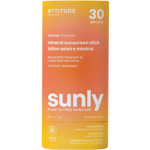 Attitude Sunly Mineral Sunscreen Stick SPF30 - Tropical 60g