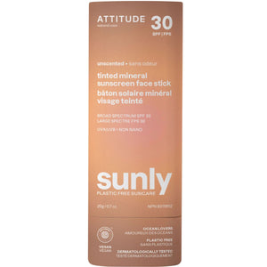 Attitude Sunly Tinted Mineral Sunscreen Face Stick SPF30 20g