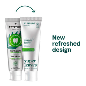Attitude Toothpaste with Fluoride – Fresh Breath Peppermint 120g