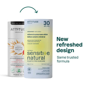 Attitude Sunly Mineral Sunscreen Stick for Sensitive Skin 60g