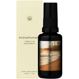 Active Humans Mini Deodorant Spray Vanilla Coconut 30mL