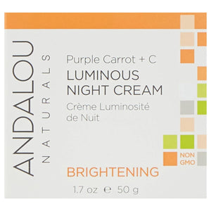 Andalou Brightening Purple Carrot + Vitamin C Luminous Night Cream 50g
