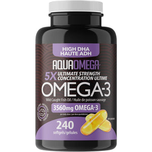AquaOmega 5X Ultimate Strength DHA Softgels 240s