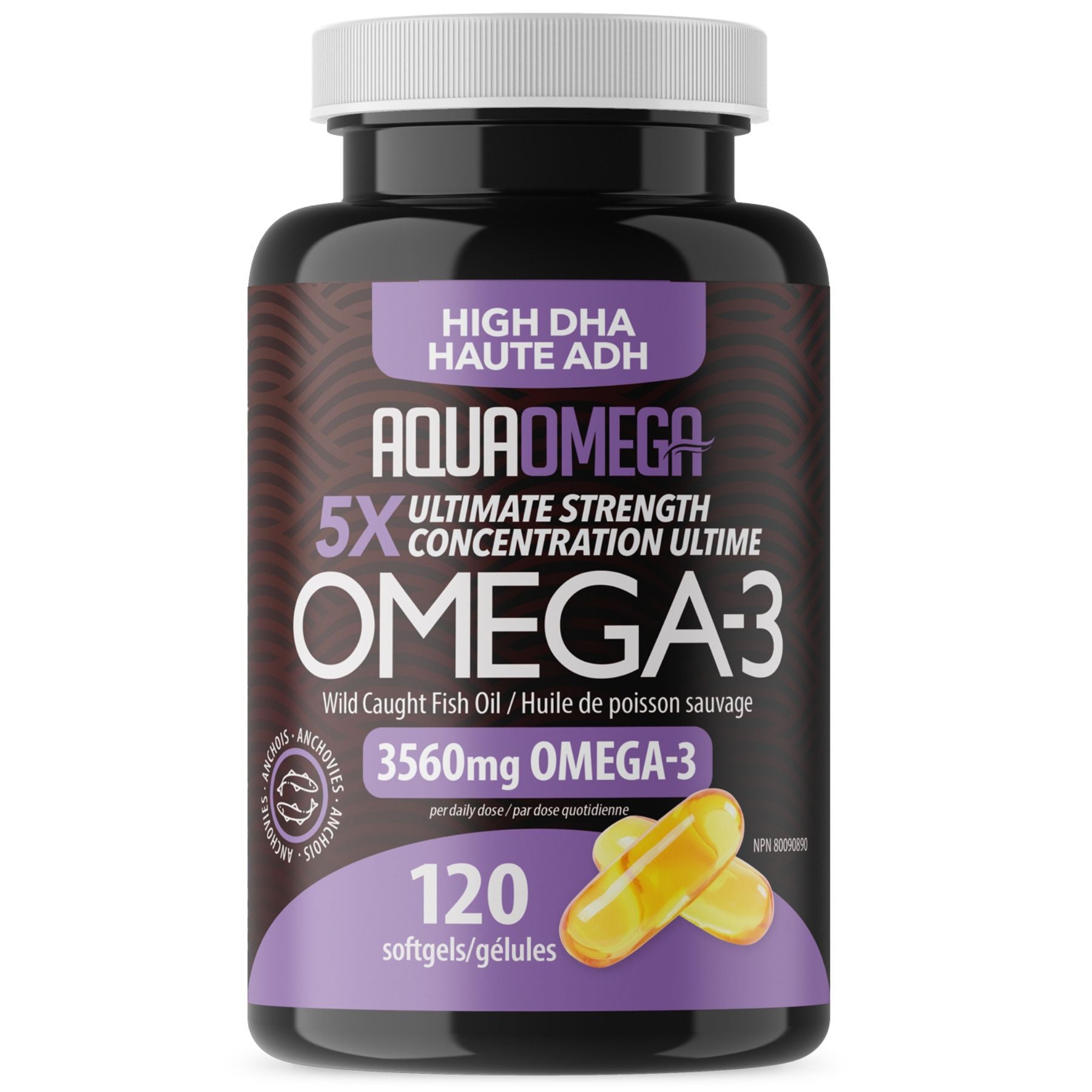 AquaOmega Omega-3 High DHA 120s