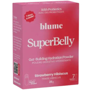 Blume SuperBelly Gut-Building Hydration Sachets Strawberry Hibiscus 7pk