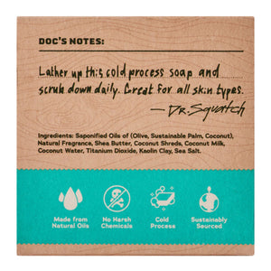 Dr. Squatch Men's Bar Soap Coconut Castaway 141g