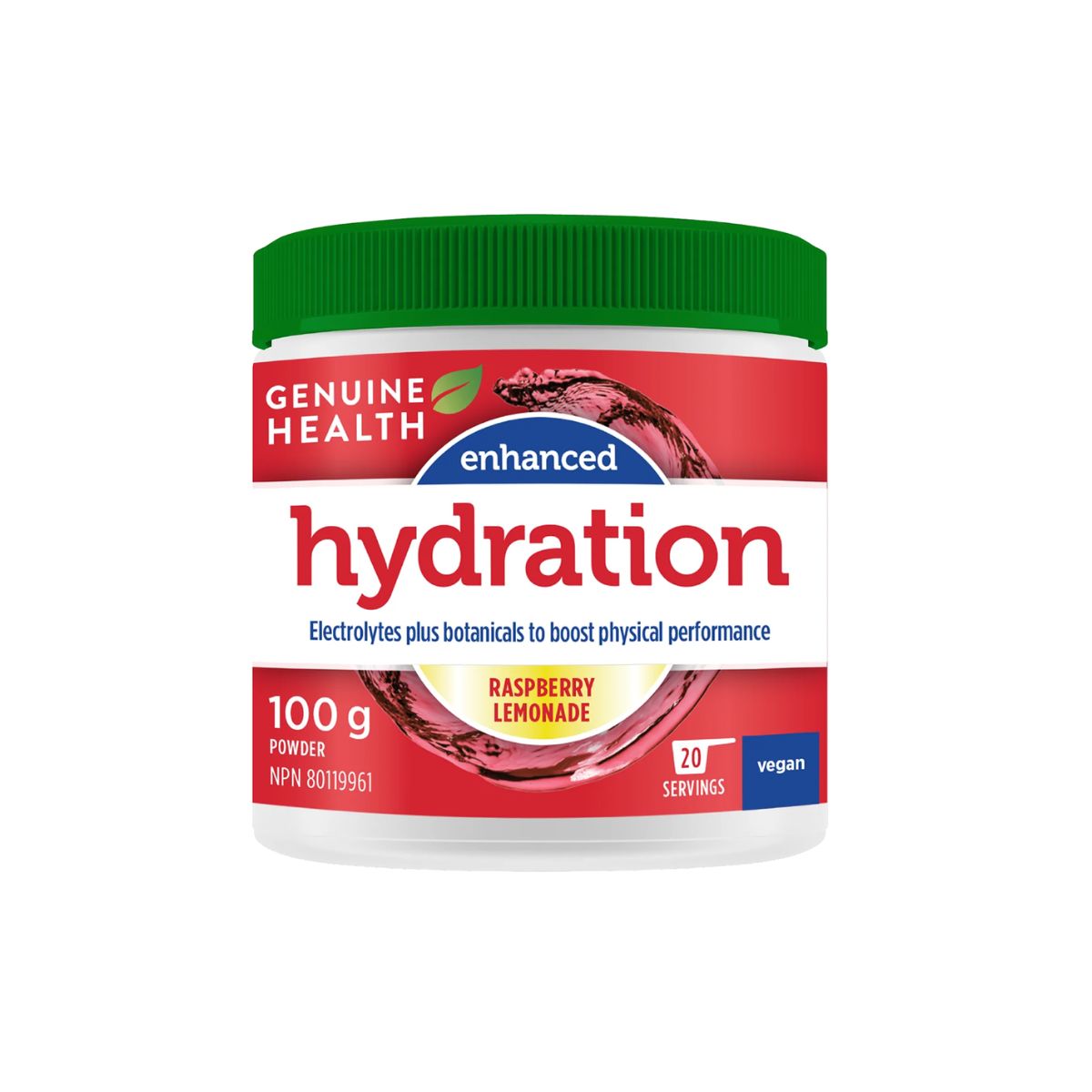 Genuine Health Enhanced Hydration Raspberry Lemonade 100g