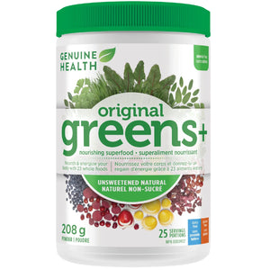 Genuine Health Greens+ Original - Unsweetened Natural 208g (25 servings)