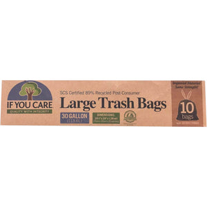 If You Care 30-Gallon Recycled Large Drawstring Trash Bags 10ct