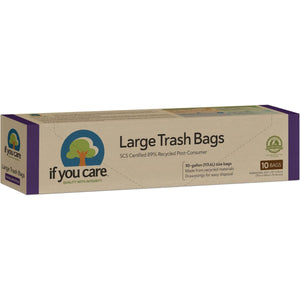 If You Care 30-Gallon Recycled Large Drawstring Trash Bags 10ct