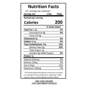 King Soba Organic 100% Buckwheat Noodles 250g