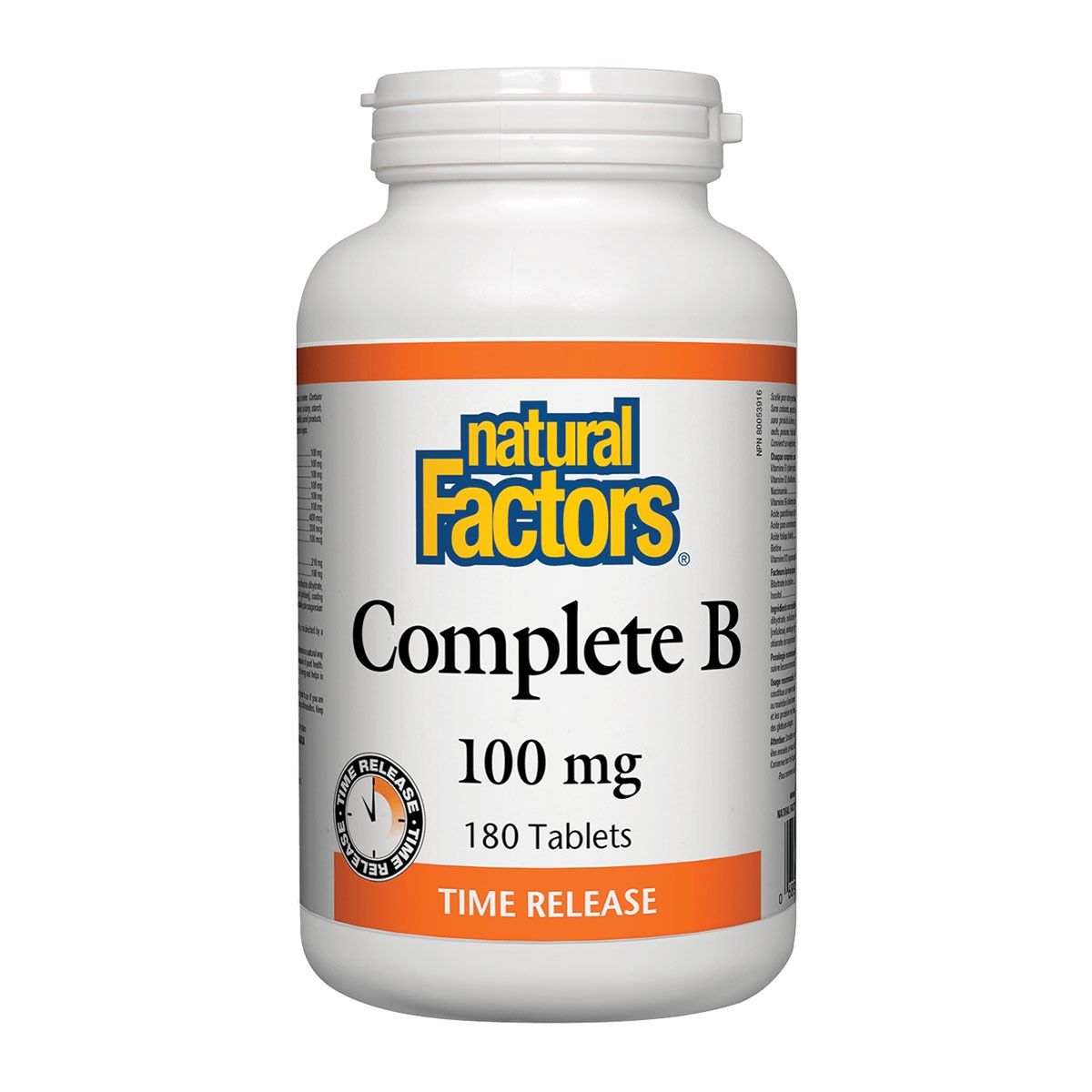 Natural Factors Complete B Time Release 100 mg 180s