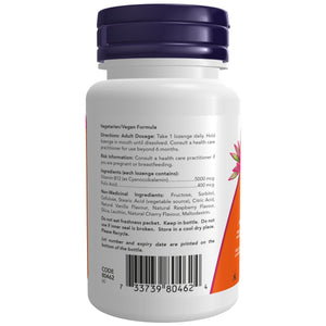 NOW B-12 5000mcg with Folic Acid Lozenges 60s