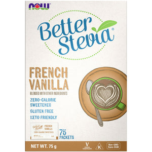 NOW BetterStevia French Vanilla Packets 75pk