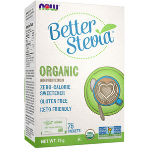 NOW BetterStevia Organic Packets 75ct