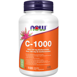 NOW C-1000 with 100mg Bioflavonoids Capsules 100s