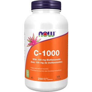 NOW C-1000 with 100mg Bioflavonoids Capsules 250s