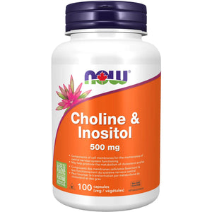 NOW Choline & Inositol 500mg Capsules 100s