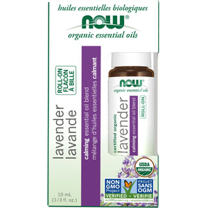 NOW Organic Lavender Essential Oil Roll-On 10mL
