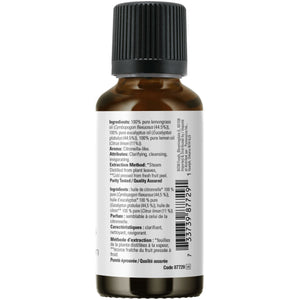 NOW 100% Pure Lemon & Eucalyptus Oil Blend 30mL