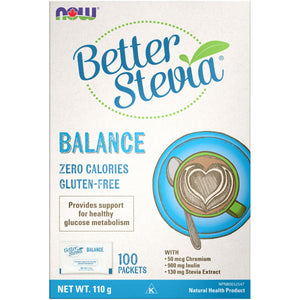 NOW BetterStevia Balance with Chromium & Inulin Packets 100pk