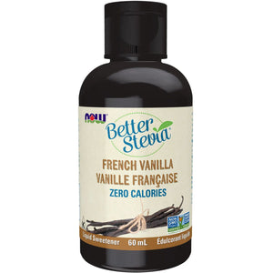 NOW BetterStevia French Vanilla Liquid Sweetener 60mL