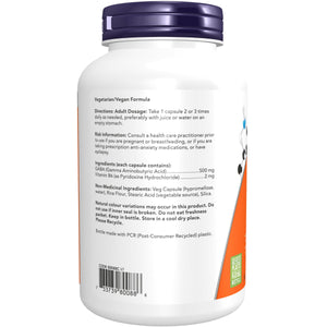 NOW GABA 500mg Capsules 200s
