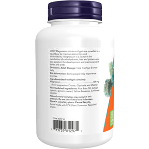 NOW Magnesium Citrate with Glycinate & Malate Softgels 90s