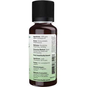 NOW 100% Pure Organic Eucalyptus Essential Oil 30mL