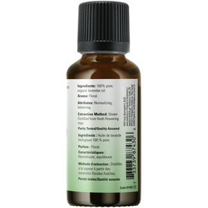 NOW 100% Pure Organic Lavender Essential Oil 30mL