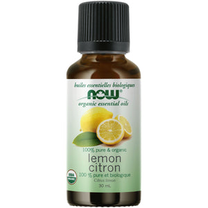 NOW 100% Pure Organic Lemon Essential Oil 30mL
