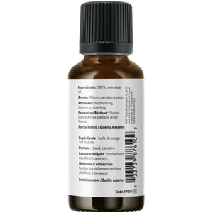 NOW 100% Pure Sage Essential Oil 30mL