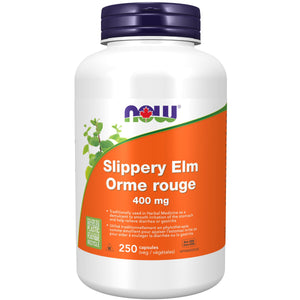 NOW Slippery Elm 400mg Vegetable Capsules 250s