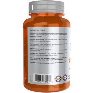 NOW Glycine 1,000mg Capsules 60s