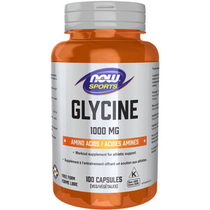 NOW Glycine 1,000mg Capsules 60s