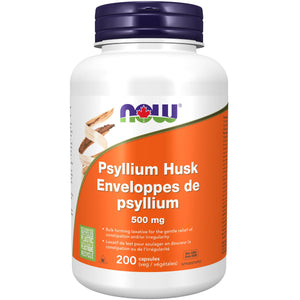 NOW Psyllium Husk 500mg Capsules 200s