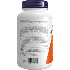 NOW Psyllium Husk 500mg Capsules 200s