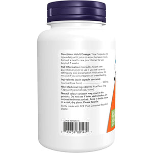 NOW Taurine 500mg Capsules 100s