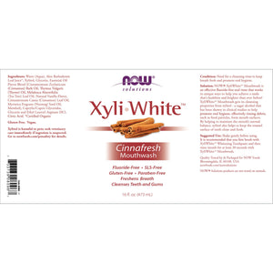 NOW XyliWhite Cinnamon Mouthwash 473mL
