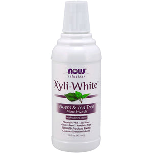 NOW XyliWhite Neem and Tea Tree Mouthwash 473mL