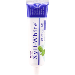 NOW XyliWhite Platinum Mint with Baking Soda Toothpaste Gel 181g