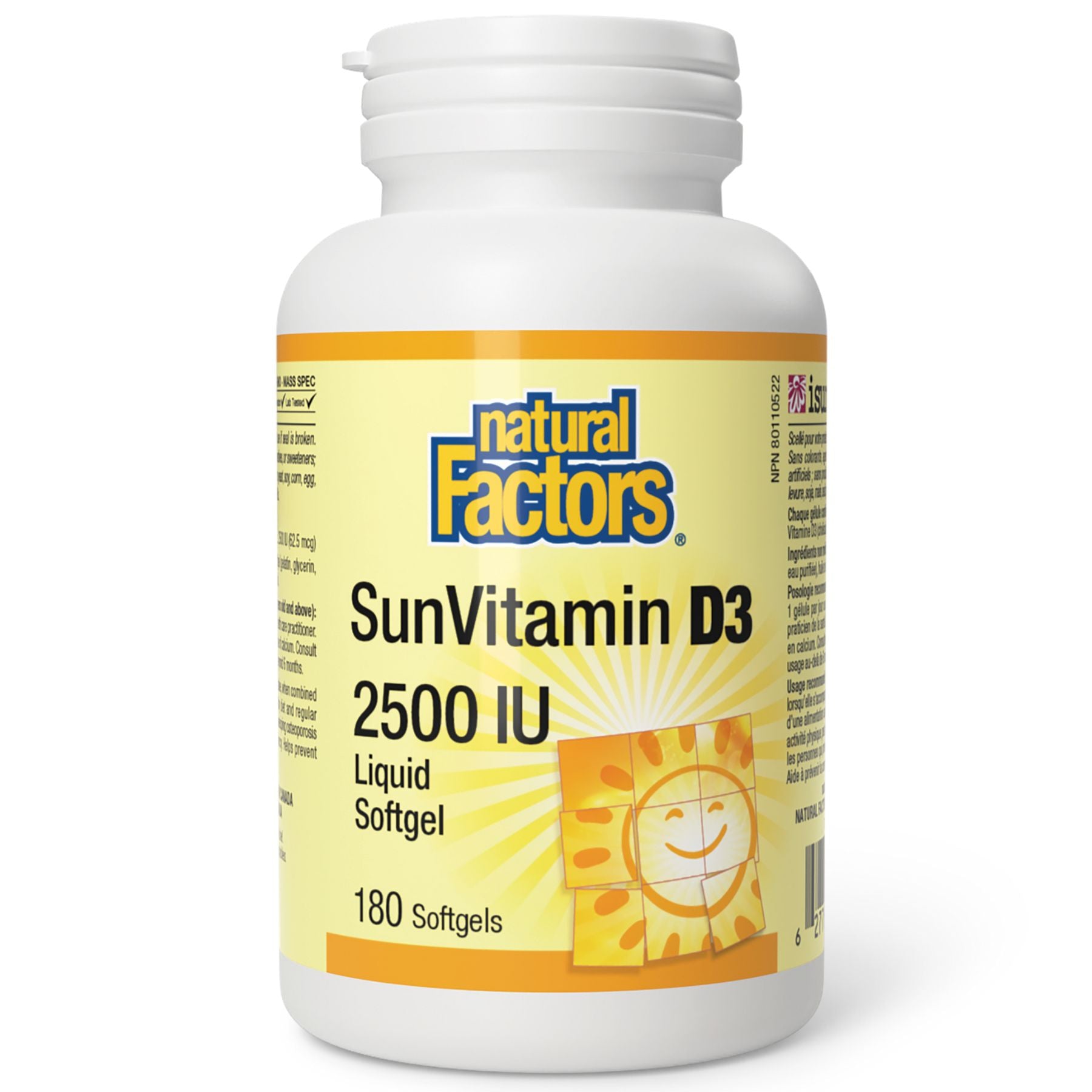 Natural Factors SunVitamin D3 2500IU 180s