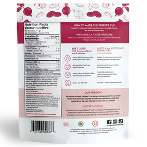 Organic Traditions Organic Beet Latte with Fermented Beets and Probiotics 150g
