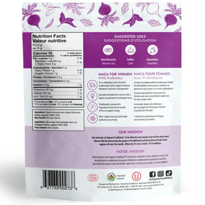 Organic Traditions Maca for Women with Probiotics 150g