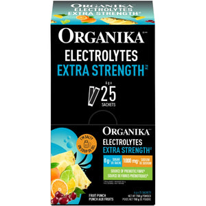 Organika Extra Strength Electrolytes Fruit Punch 6pk (6gx25)