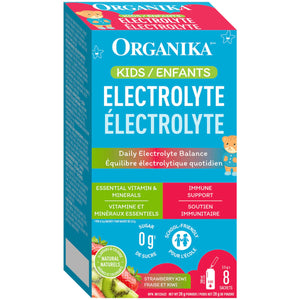 Organika Kids Electrolytes Sachets Strawberry Kiwi 3.5gx8 (Box)