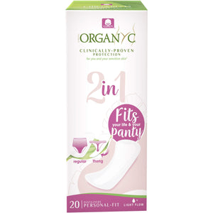 Organyc 2 in 1 Personal Fit Pantiliners 20ct