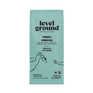 Level Ground Peru Medium Roast Whole Bean Coffee 300g