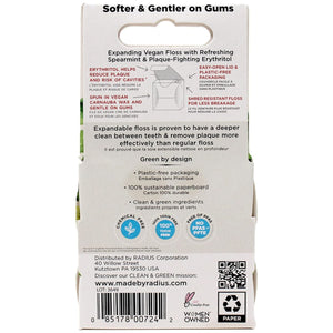 Radius Vegan Sponge Floss Peppermint 55yds (50m)