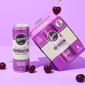 Remedy Organic Kombucha Black Cherry 4pk (4 x 330mL)